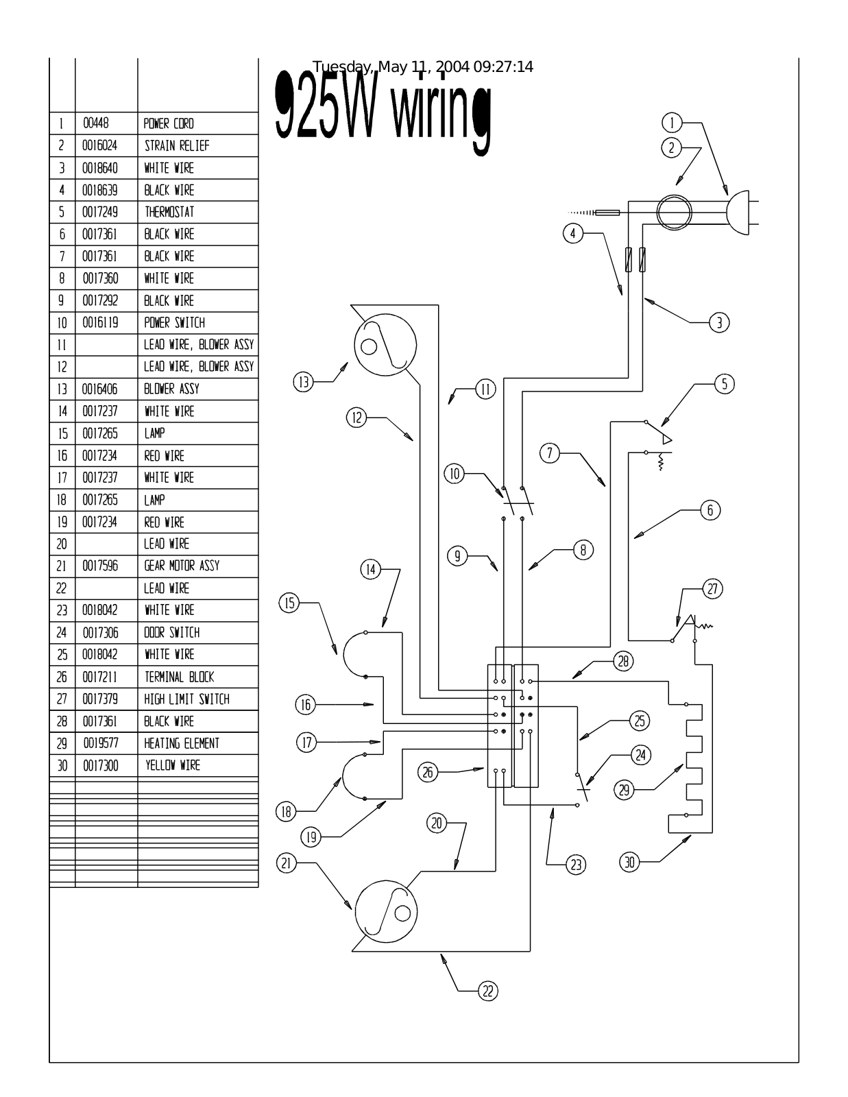 Wisco 925W Service Manual