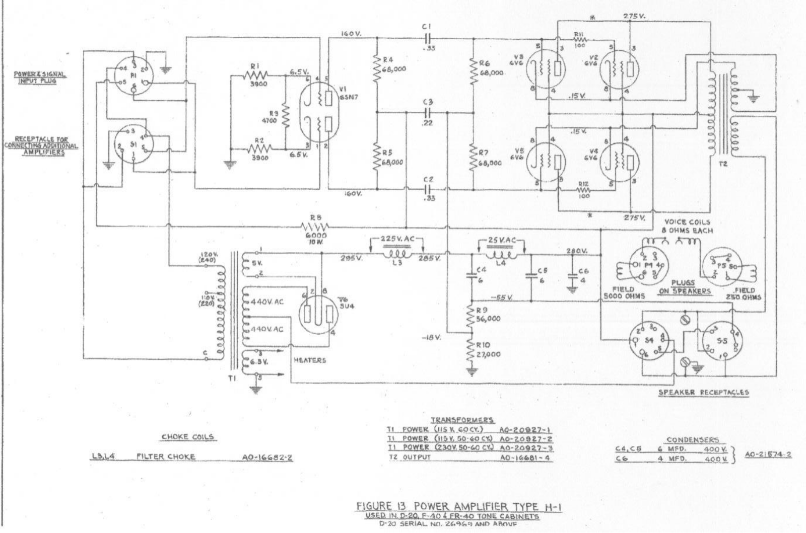 Hammond fr40 schematic