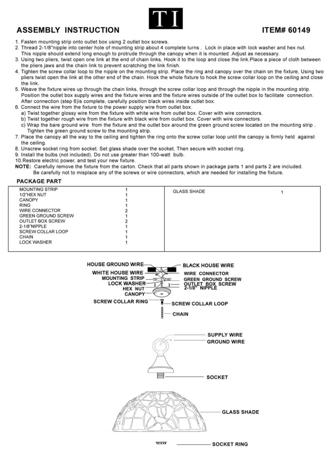 Triarch 60149 User Manual