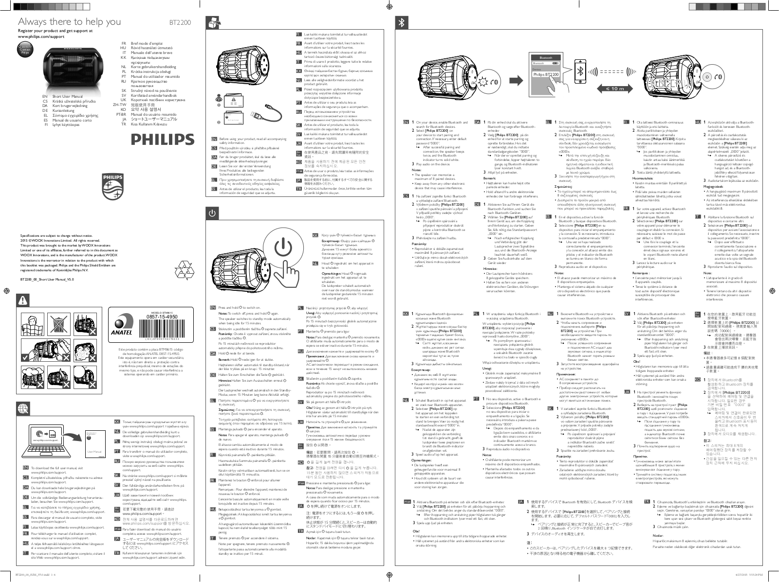 Philips BT2200B User Manual