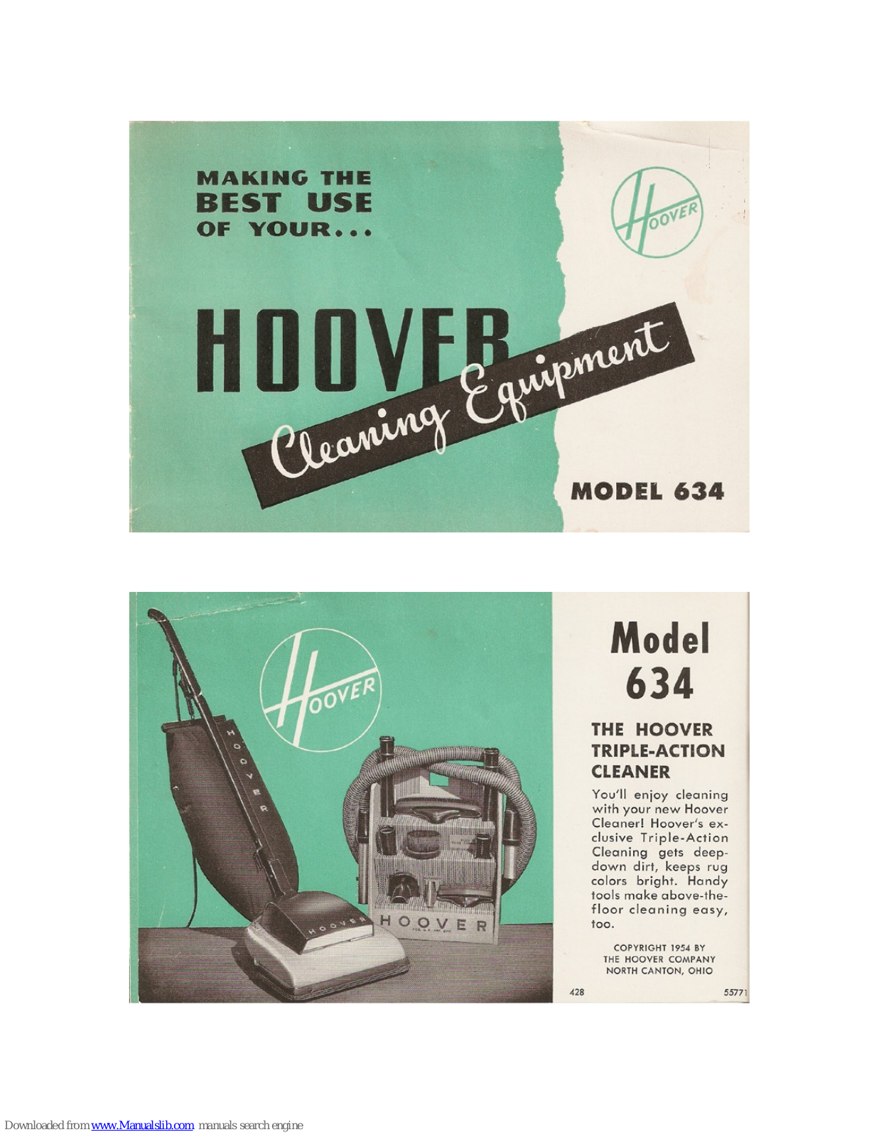 Hoover 634 User Manual