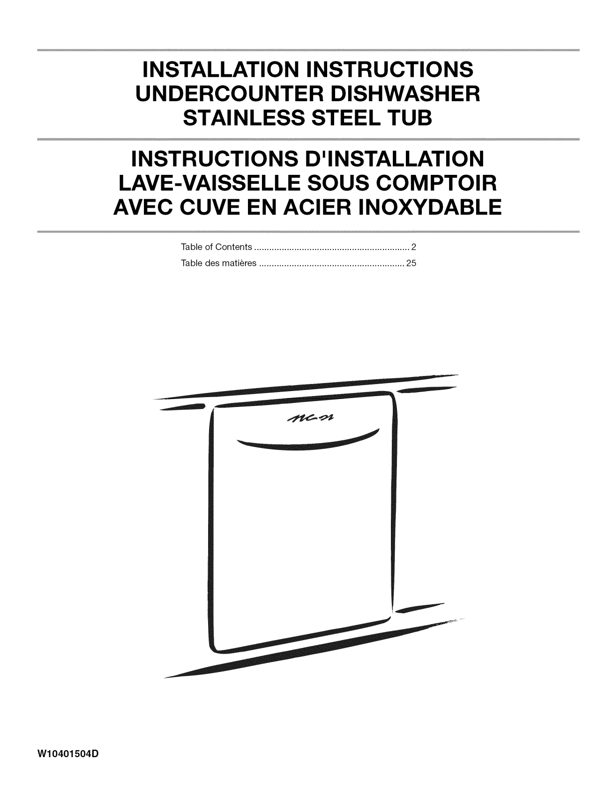 Whirlpool WDT790SAYW2, WDT790SAYM3, WDT790SAYM1, WDT790SAYB1, WDT790SAYB2 Installation Guide - ManualMachine.com