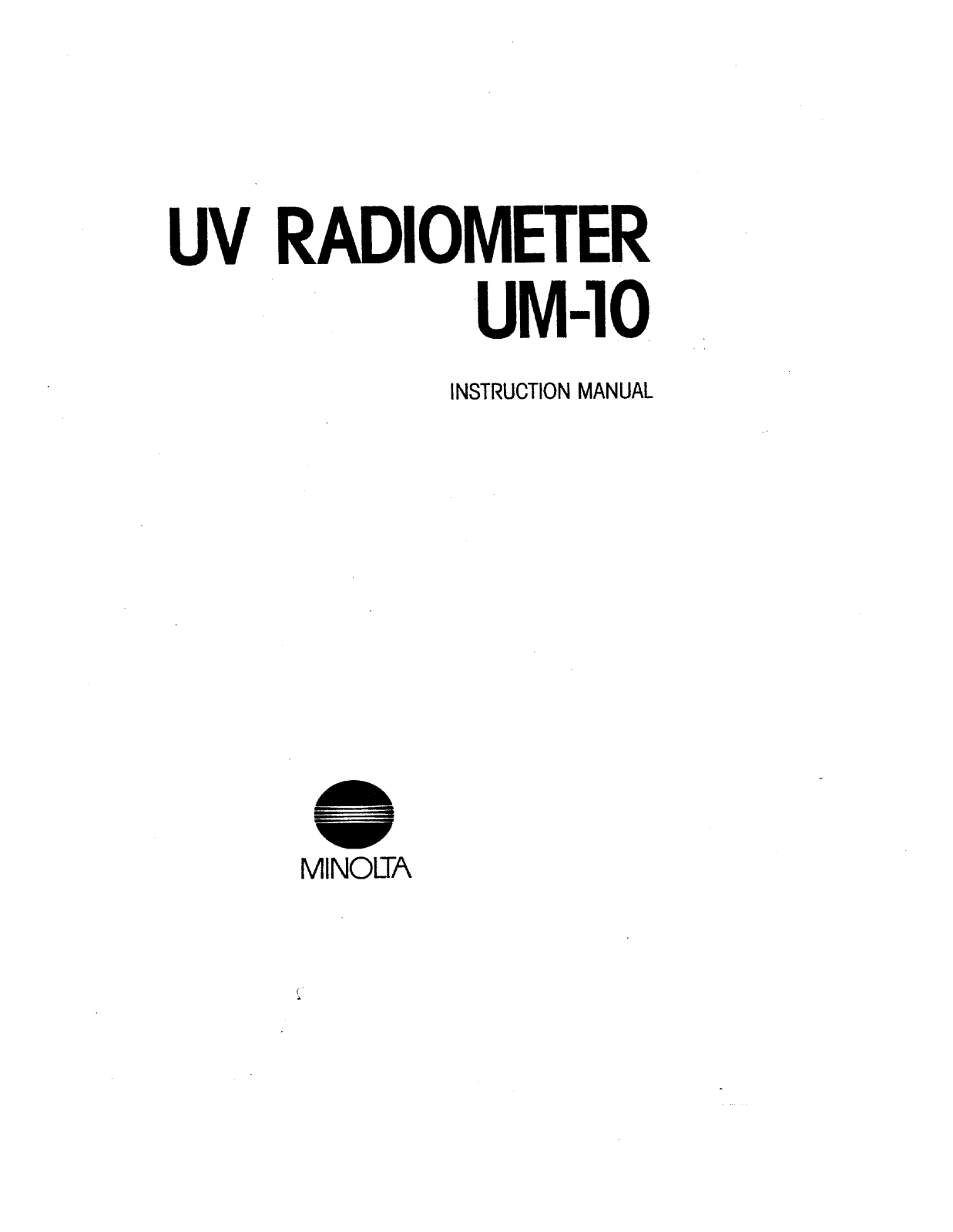 Konica UM-10 User Manual