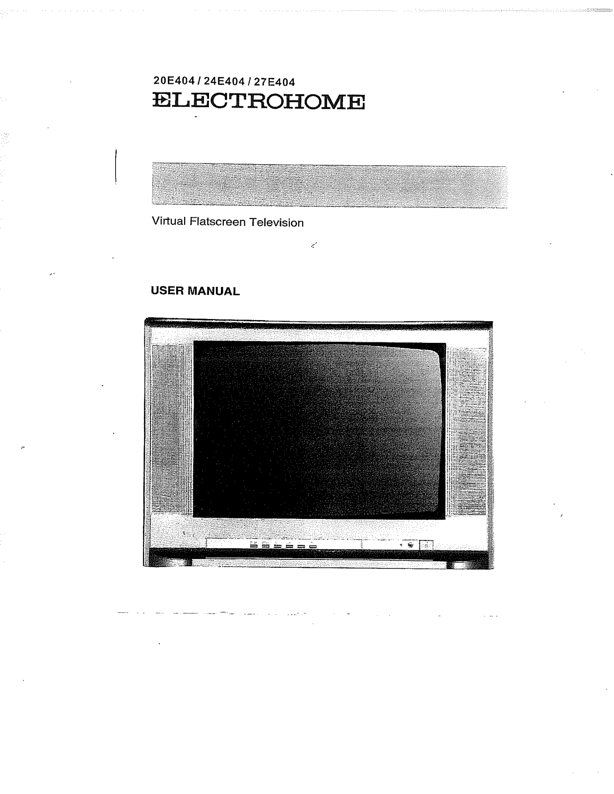 Electrohome 27E404 User Manual