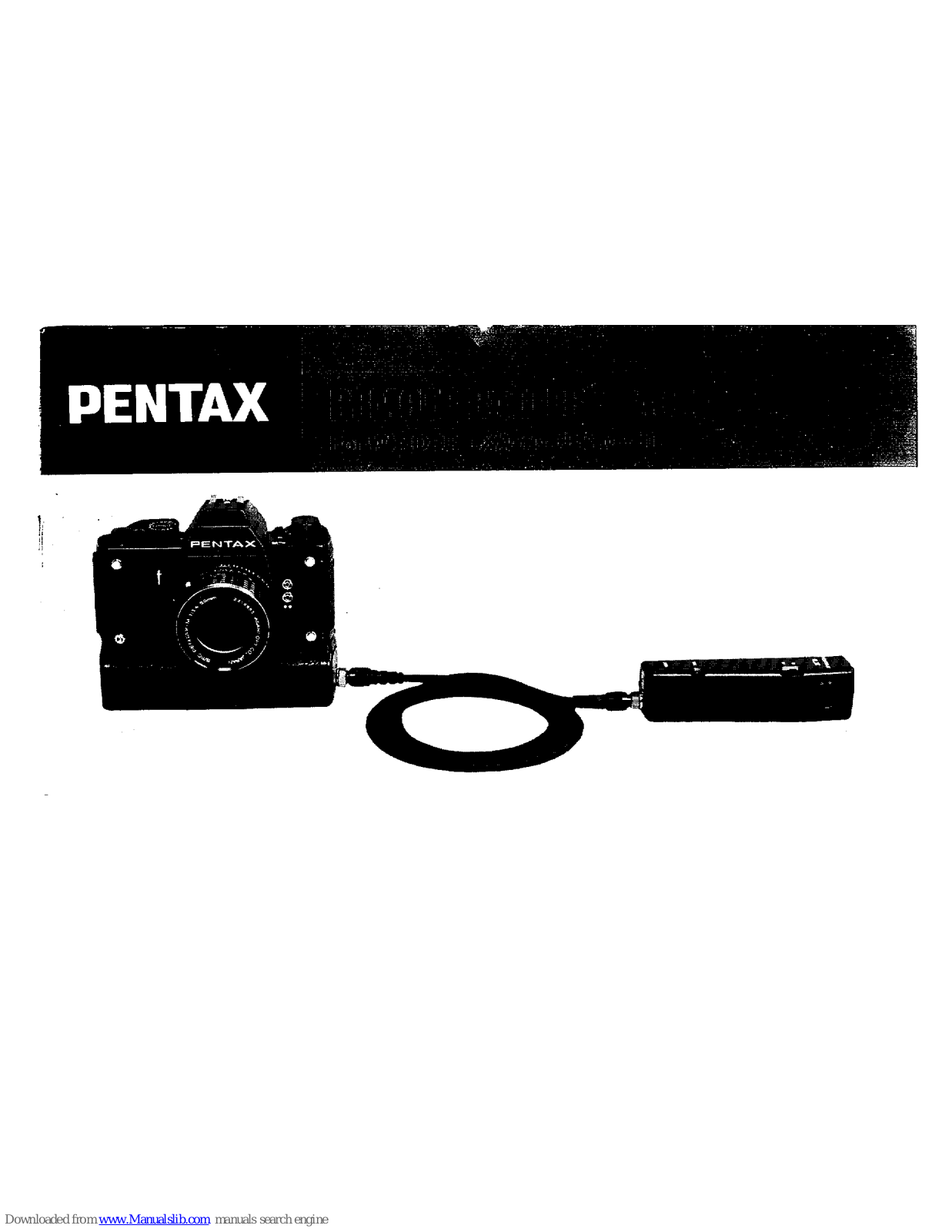 Pentax Remote Battery Pack Operating Manual - ManualMachine.com