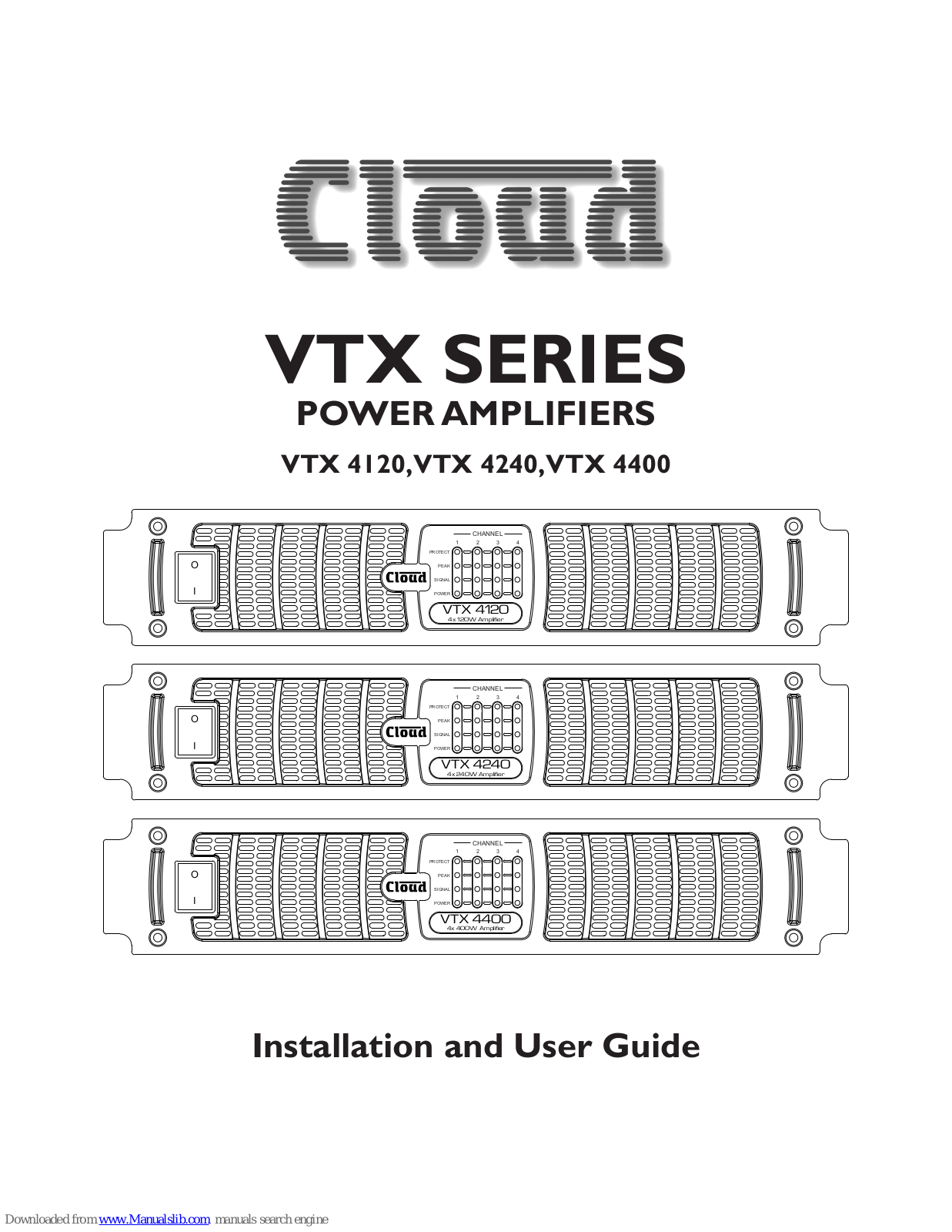 Cloud VTX 4240, VTX 4400, 4120 Installation And User Manual