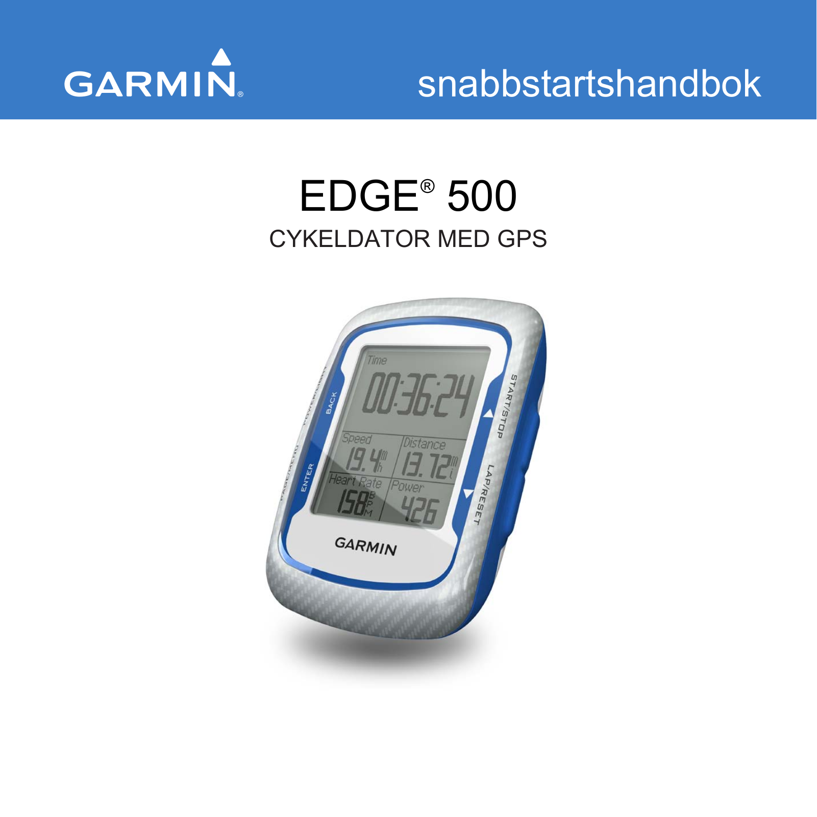 Garmin Edge 500 Quick Start Guide