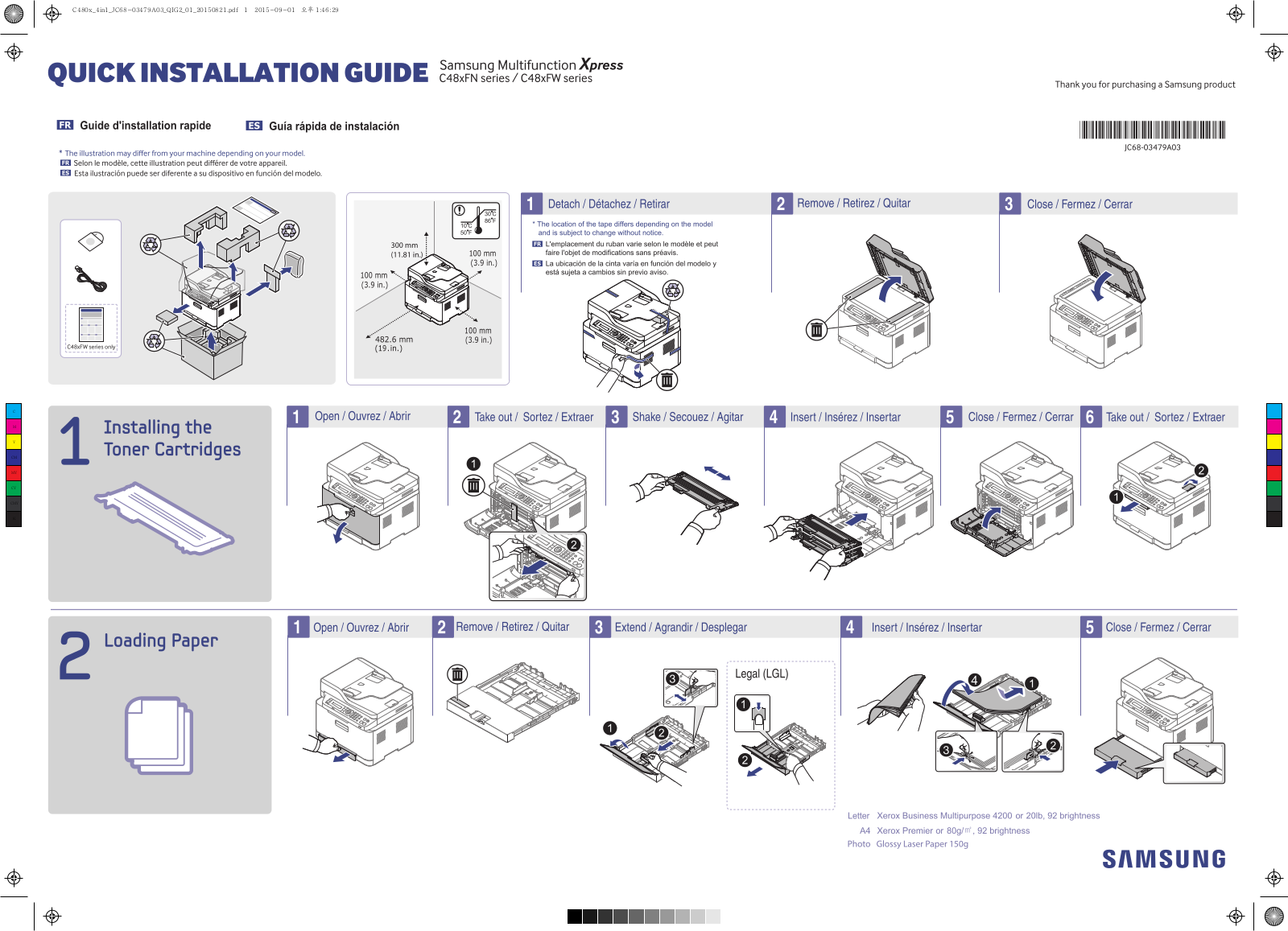 Samsung SL-C480FW/XAA Quick Guide