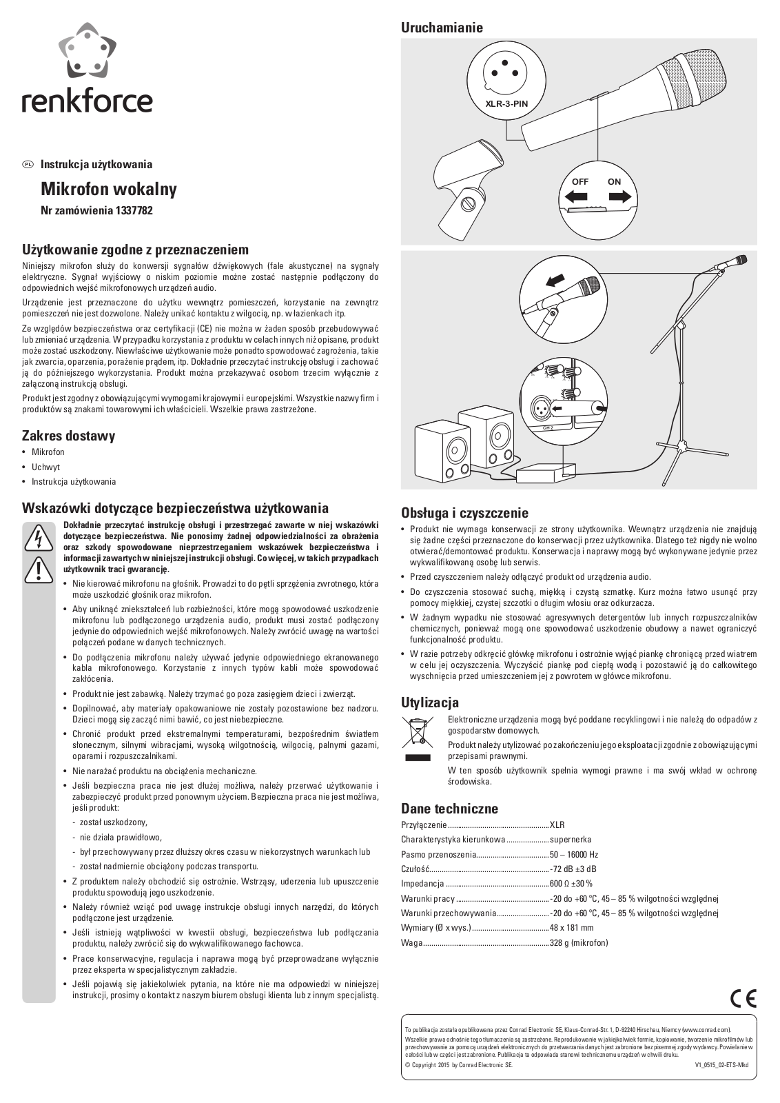 Renkforce 1337782 Operating Instructions