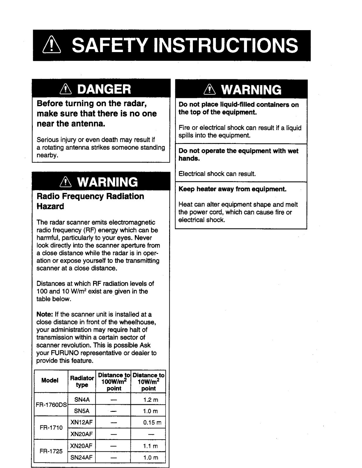 Furuno USA 9ZWFR1760DS Users Manual