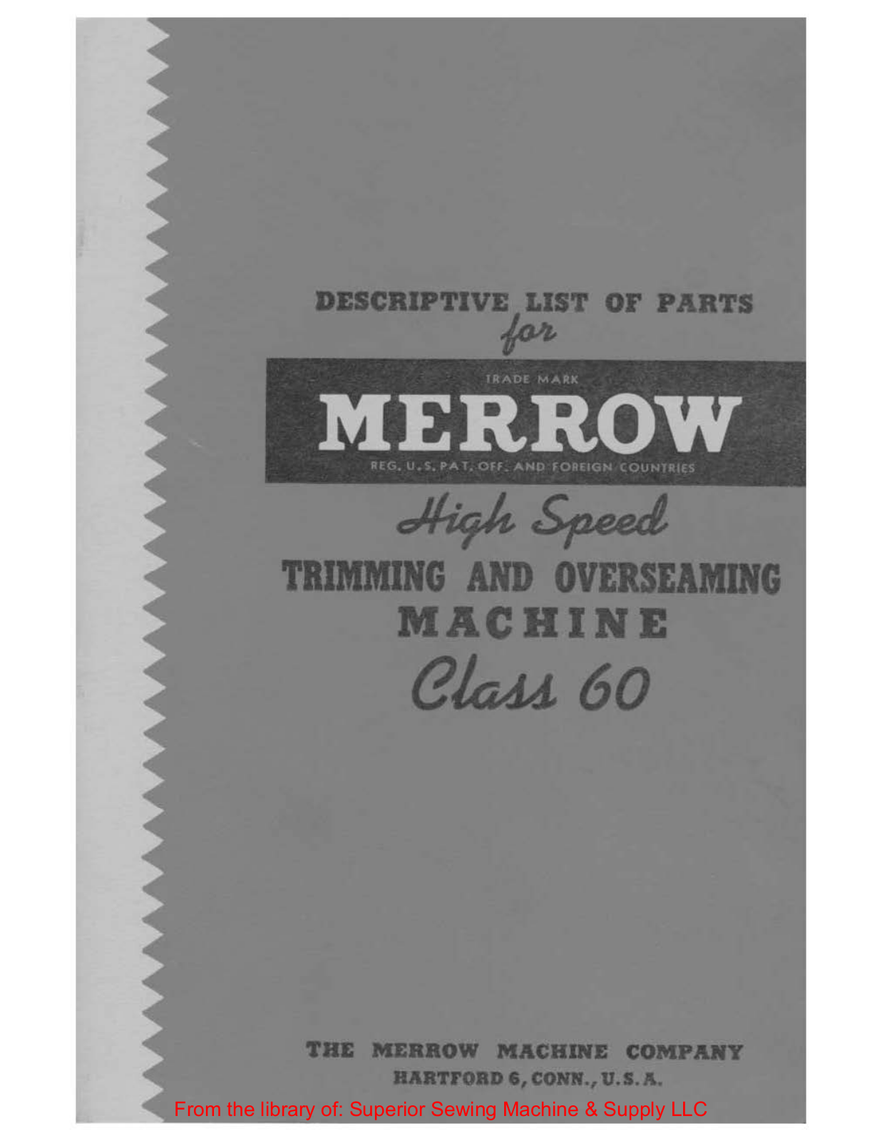 Merrow 60 User Manual - ManualMachine.com