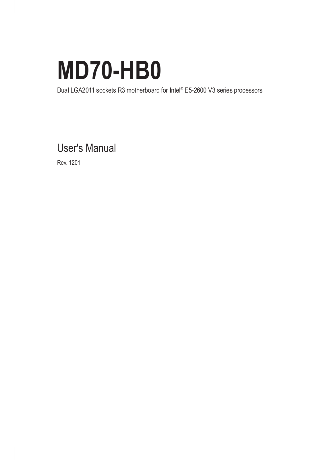 Gigabyte MD70-HB0 User Manual