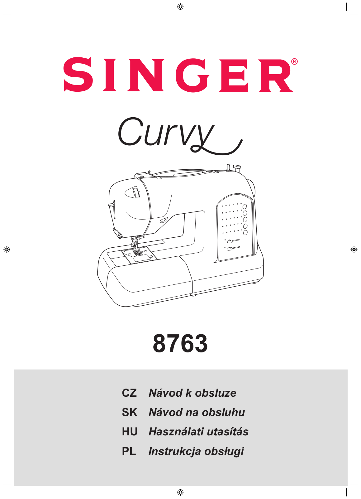 Singer CURVY 8763 User Manual