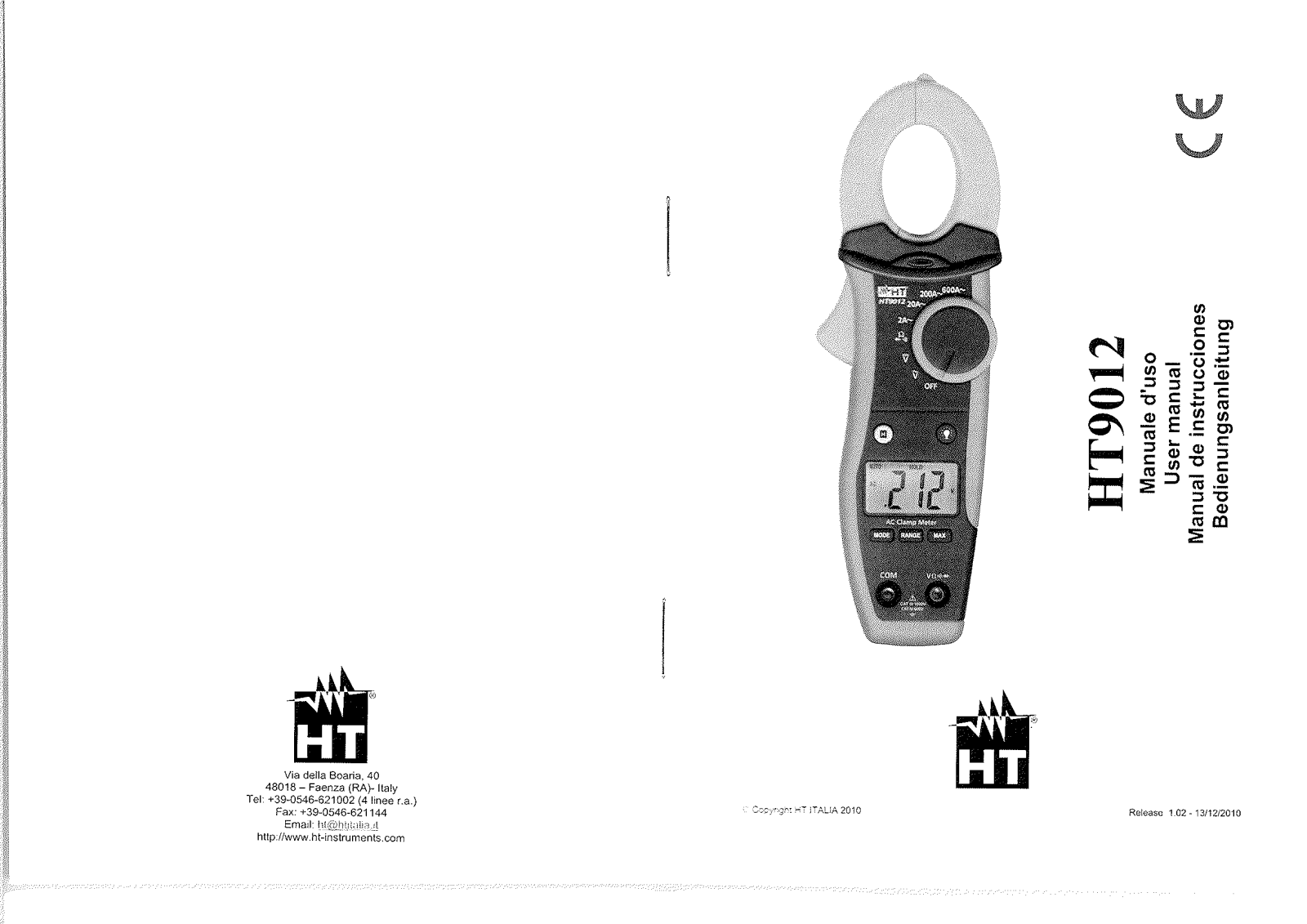 HT Instruments Ht9012 User guide