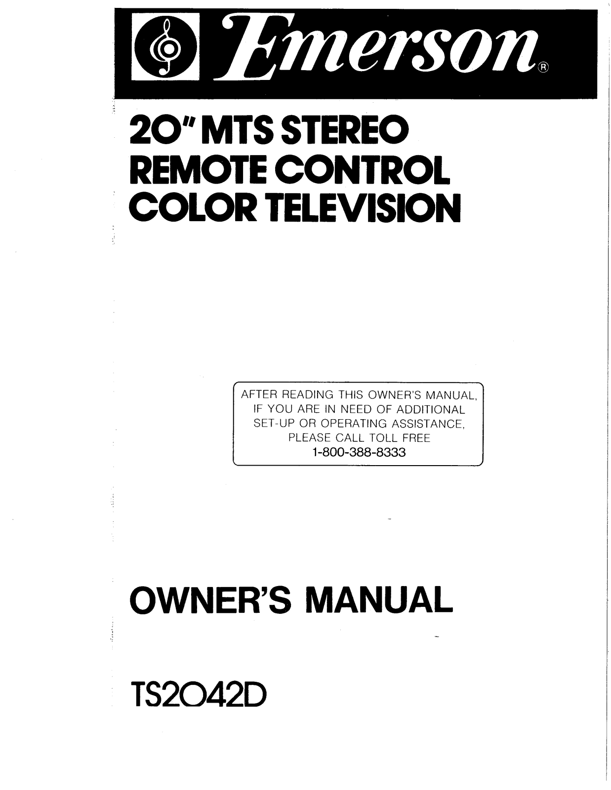 EMERSON ts2042d User Manual