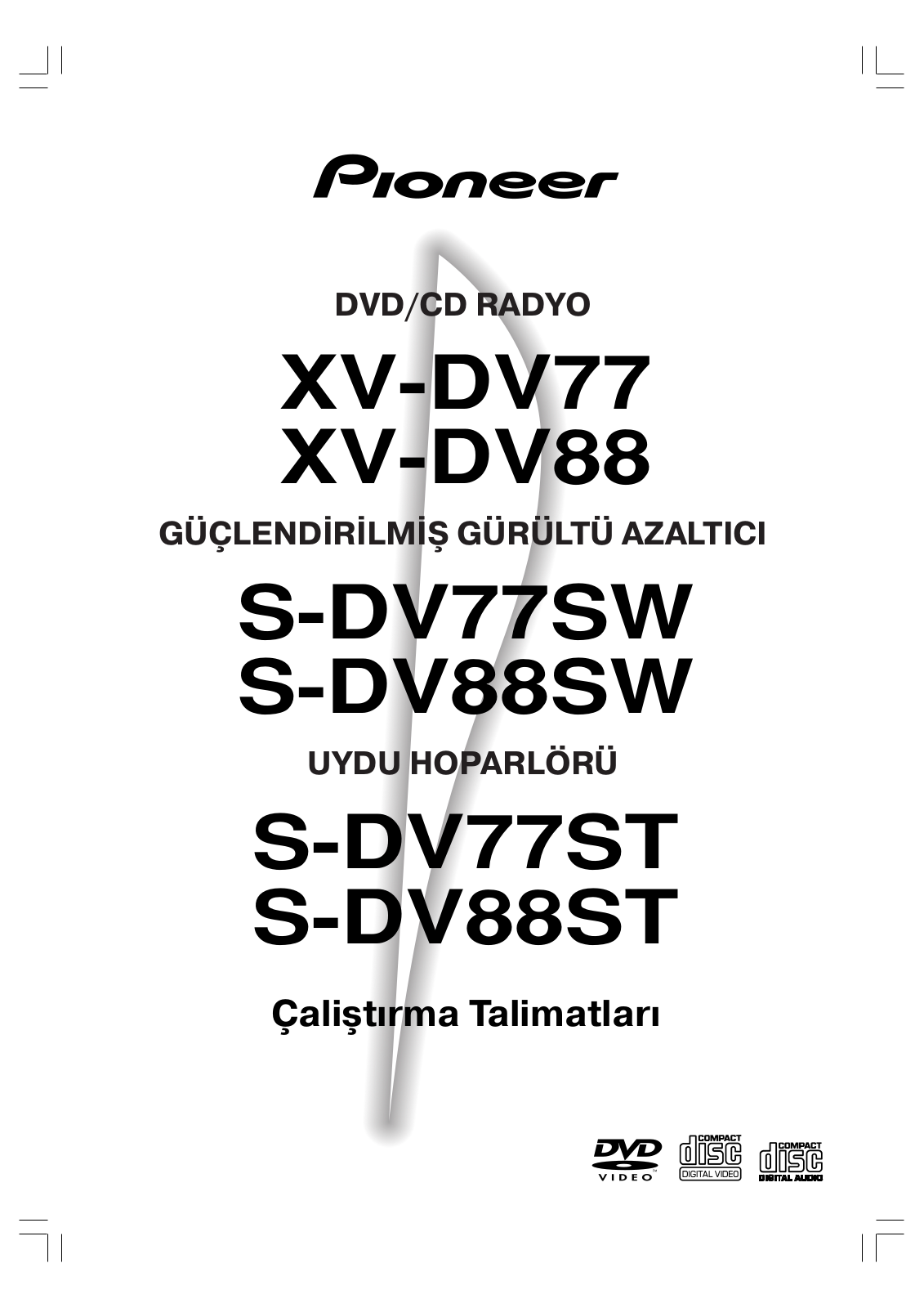 Pioneer S-DV77SW, S-DV88ST, S-DV88SW, XV-DV88, XV-DV77 User Manual