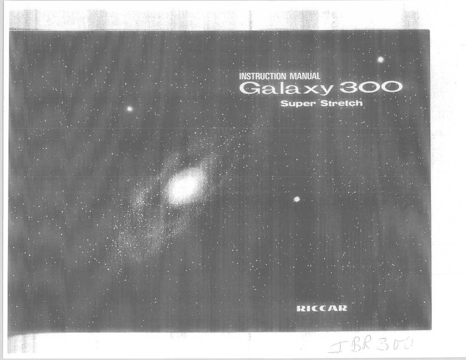 RICCAR Galaxy 300 Instruction Manual