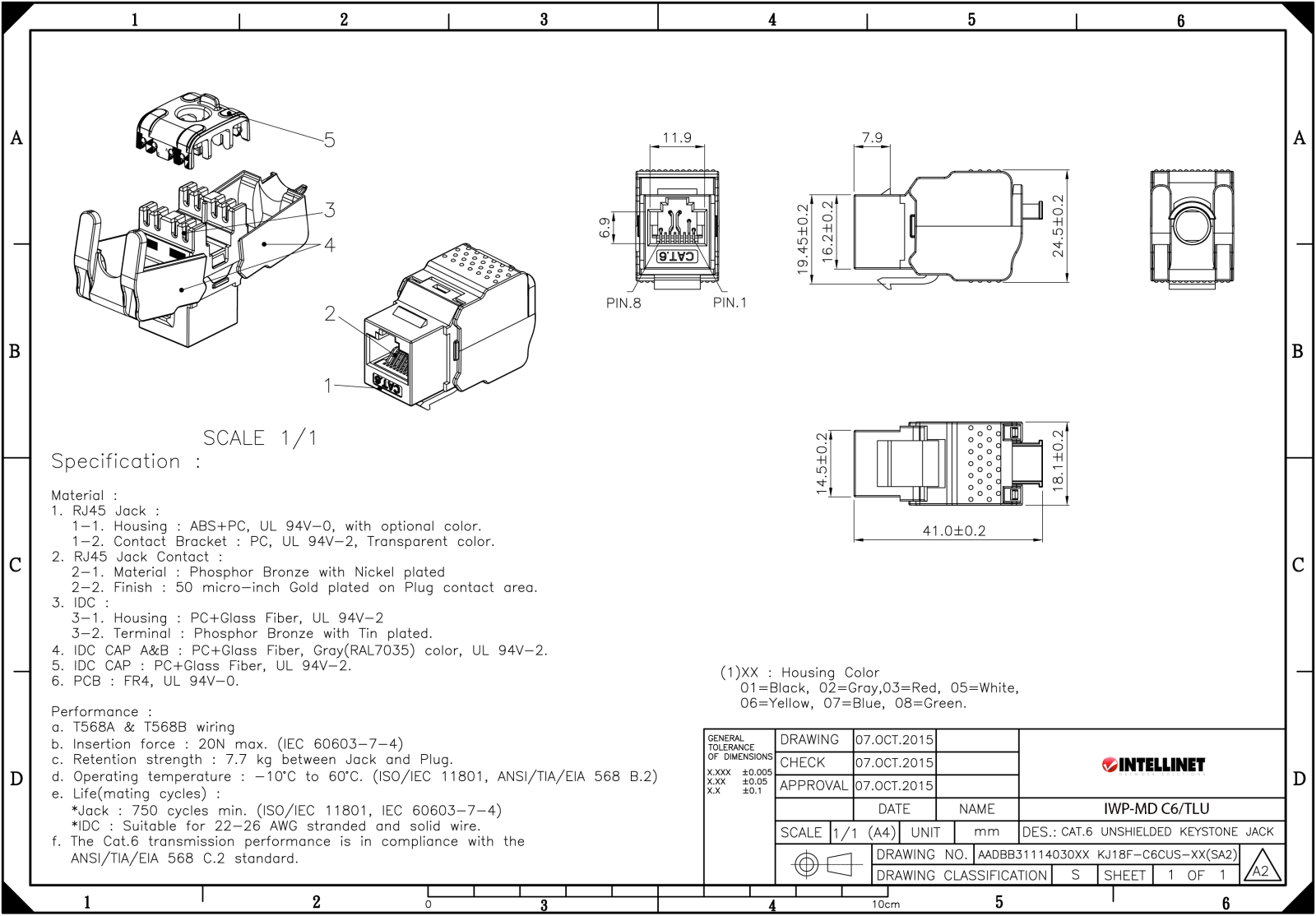 Intellinet IWP-MDC6/TLU Drawing - ManualMachine.com