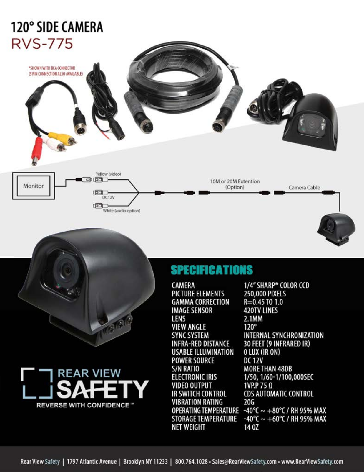 RVS Systems RVS-775L, RVS-2CAM-SC, RVS-775R Specsheet