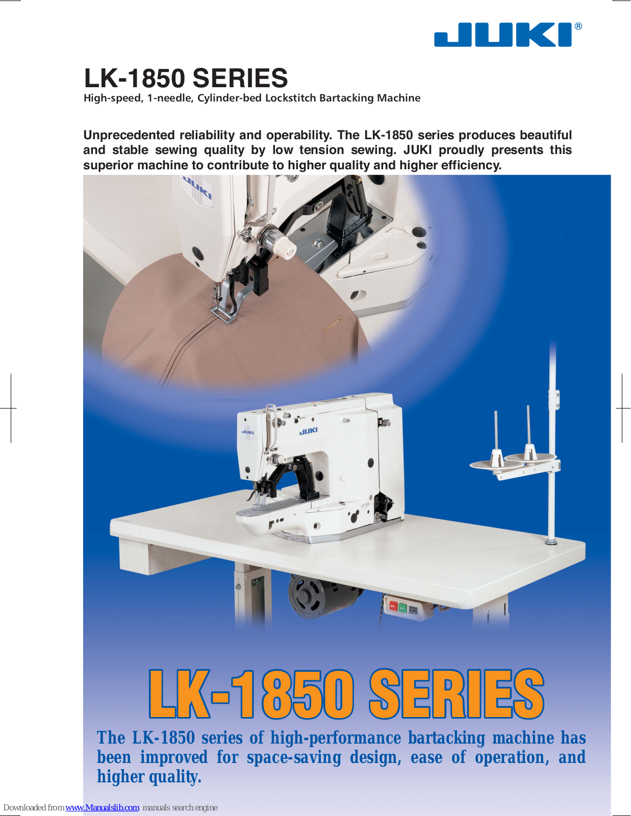 JUKI LK-1850 Series, LK-1850H, LK-1850G Specifications - ManualMachine.com