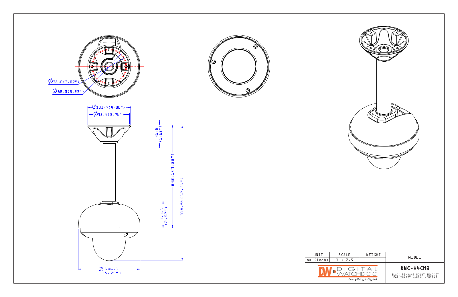 Digital Watchdog DWC-V4CMB Specsheet