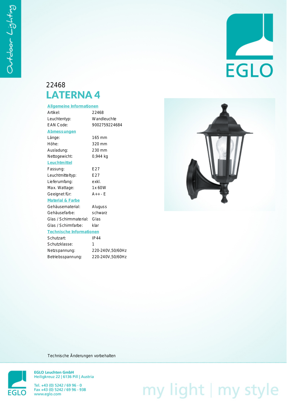 Eglo 22468 User Manual