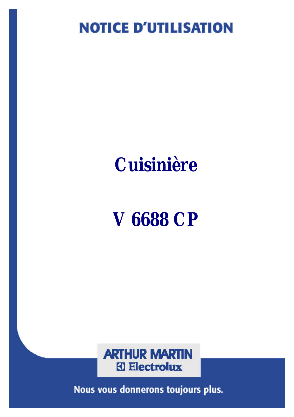 Arthur martin V 6688 CP User Manual