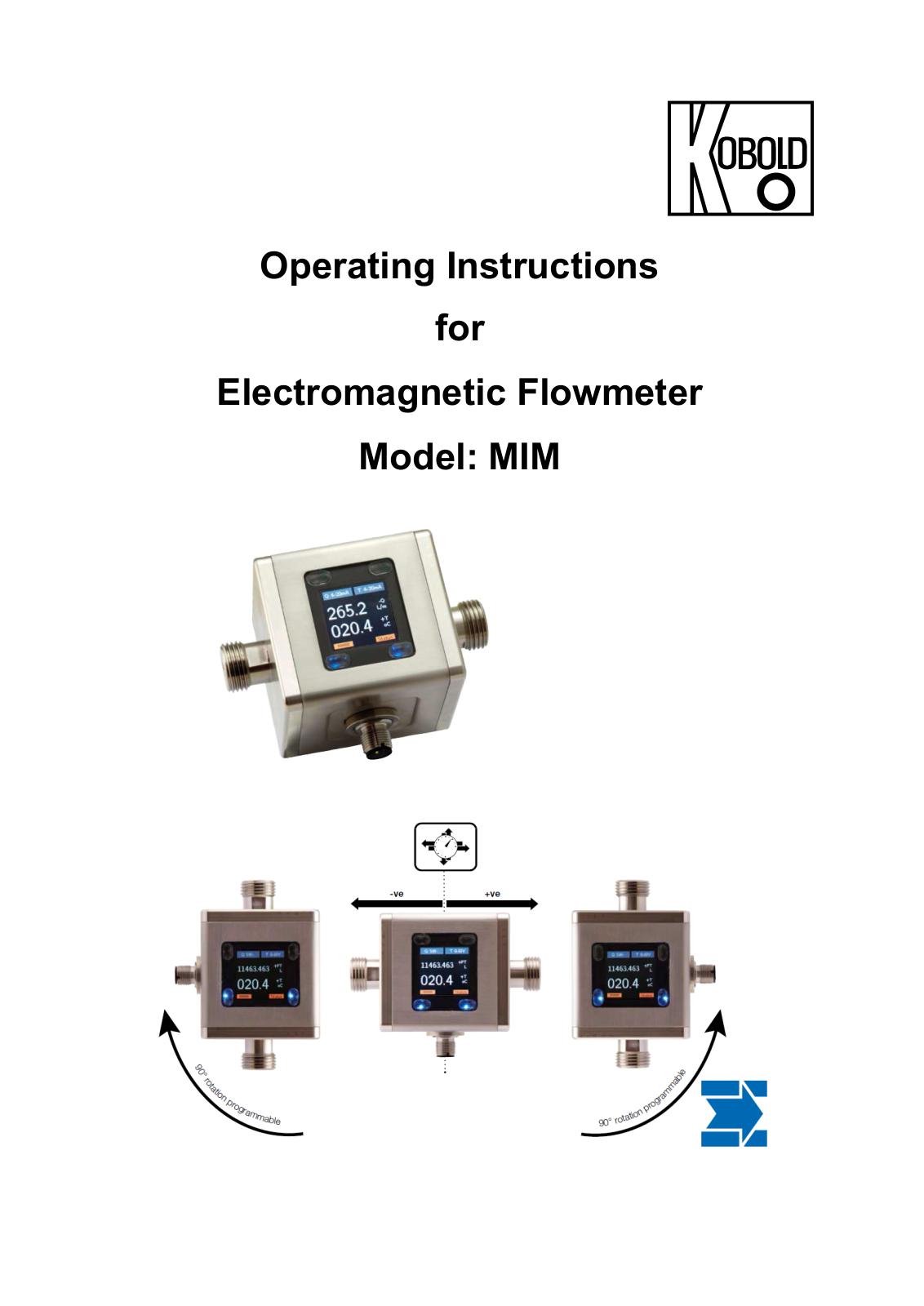 Kobold MIM-1240xx9 Series, MIM-1220xxG6 Series, MIM-1210xxG5 Series, MIM-1205xxG4 Series, MIM-1215xxG6 Series Operating Instructions Manual