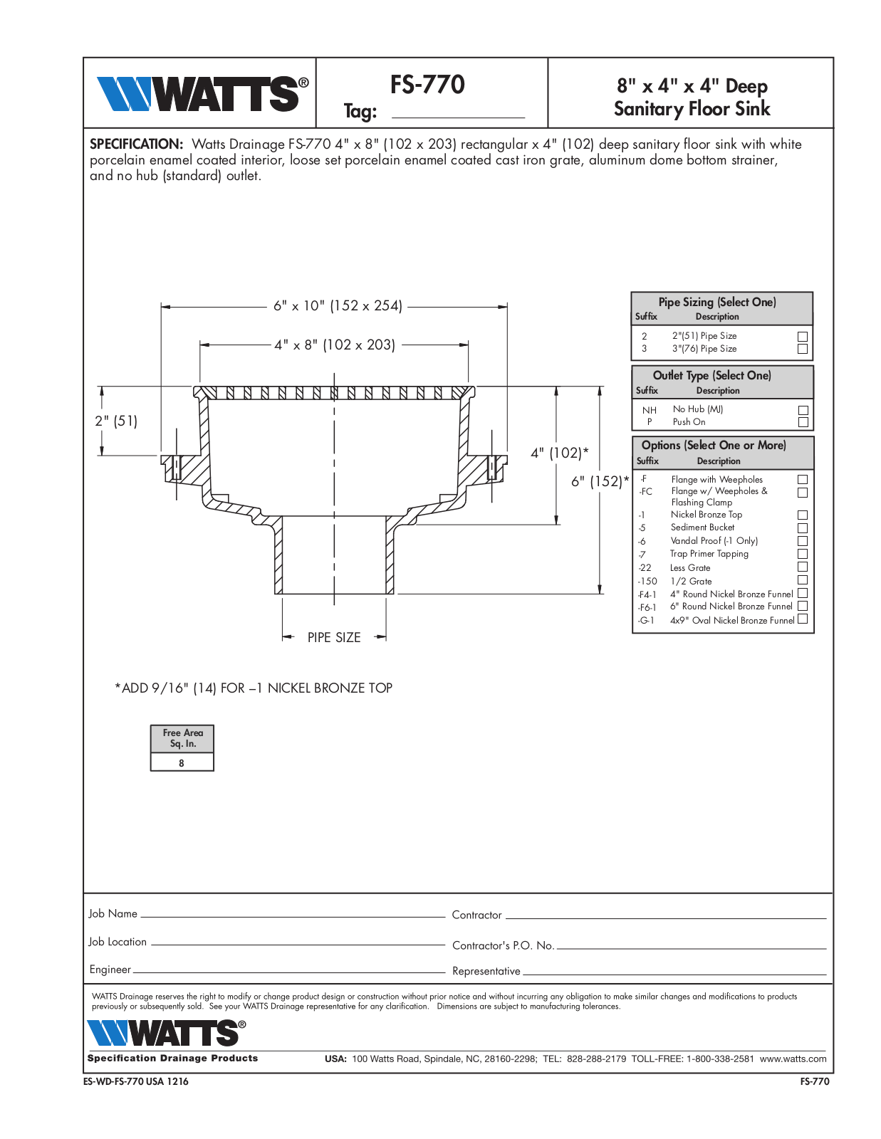 Watts FS-770 User Manual - ManualMachine.com