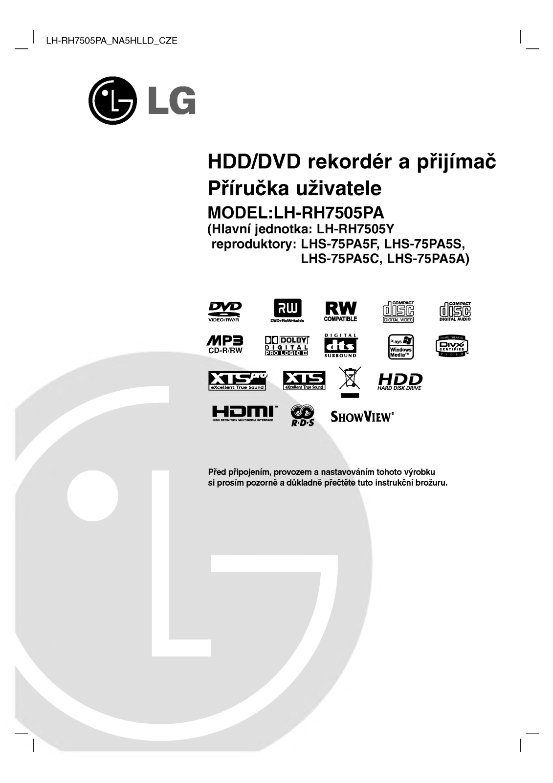 Lg LH-RH7505PA User Manual