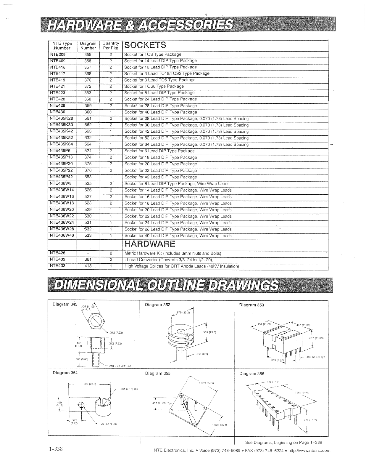 NTE Electronics NTE Accessories Catalog