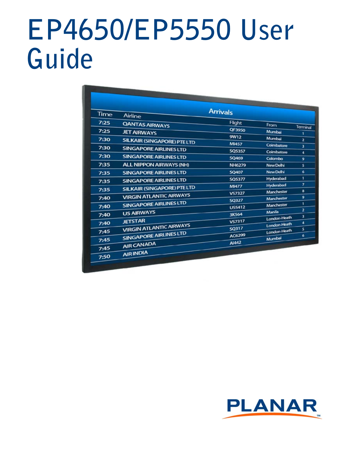 Planar EP5550, EP4650 User Manual