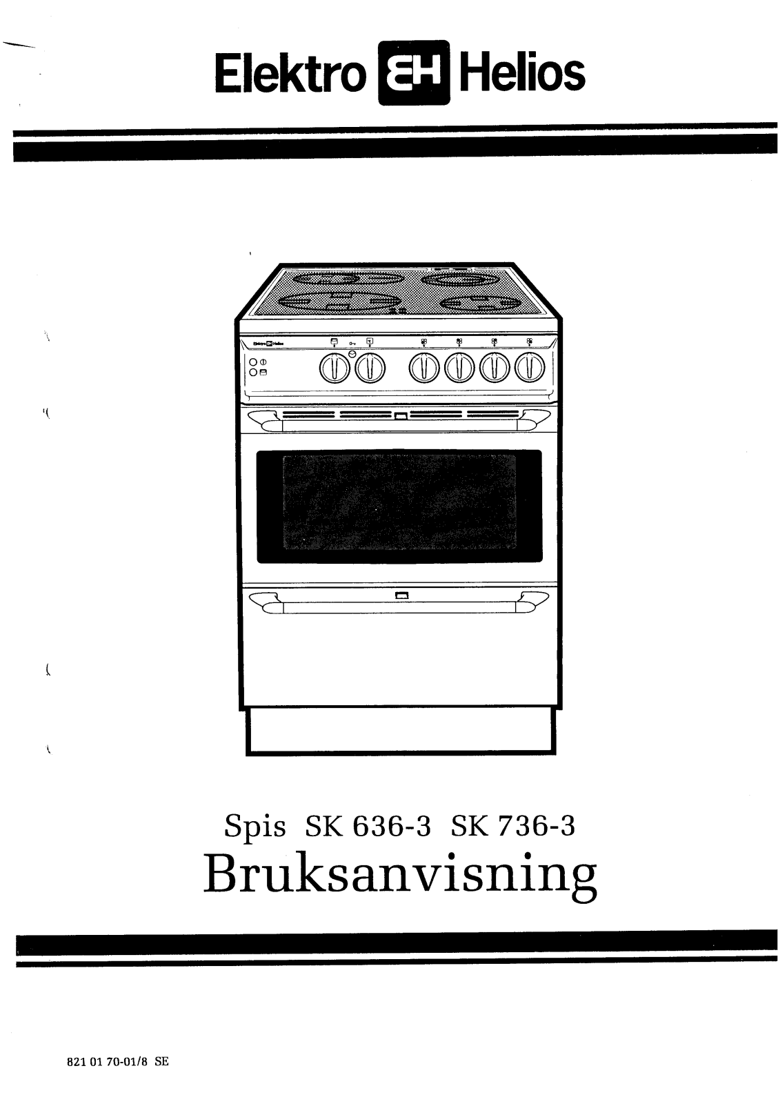 Elektro helios SK636-3, SK736-3 User Manual