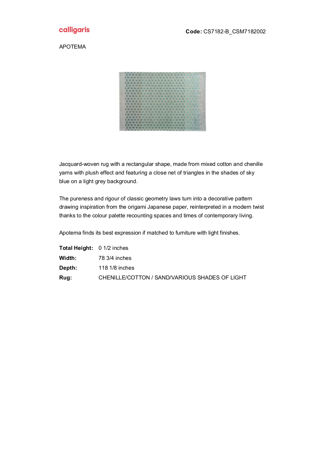 Calligaris GN2472 Specifications - ManualMachine.com