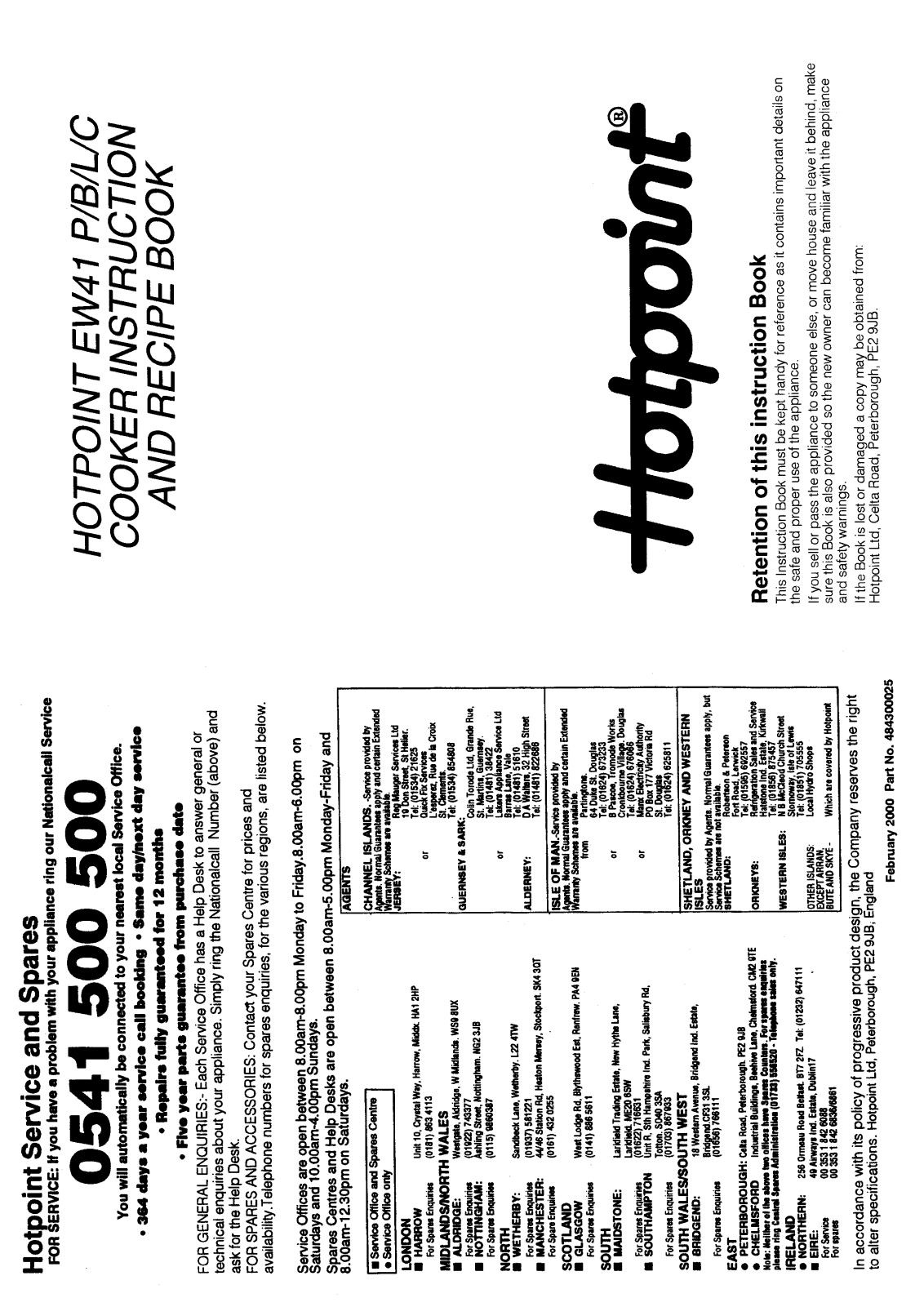 Hotpoint EW41 User Manual