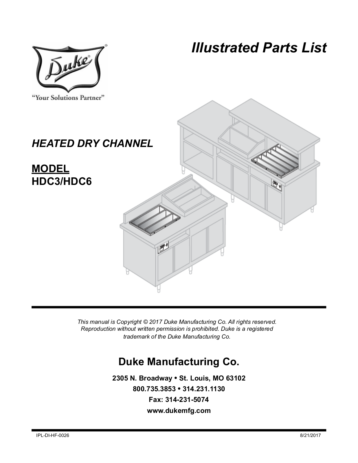 Duke HDC6 Parts List