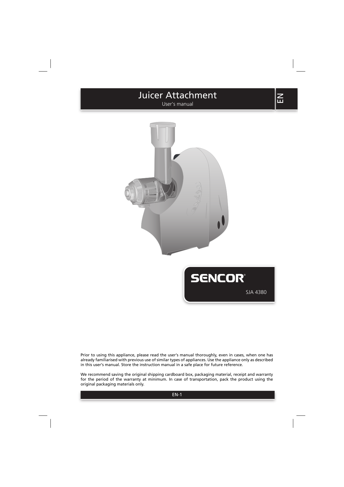 Sencor SJA 4380 User Manual