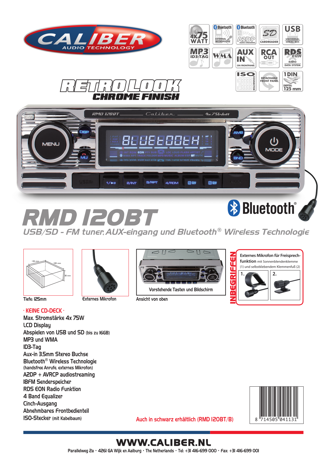 Caliber RMD120BT User Manual