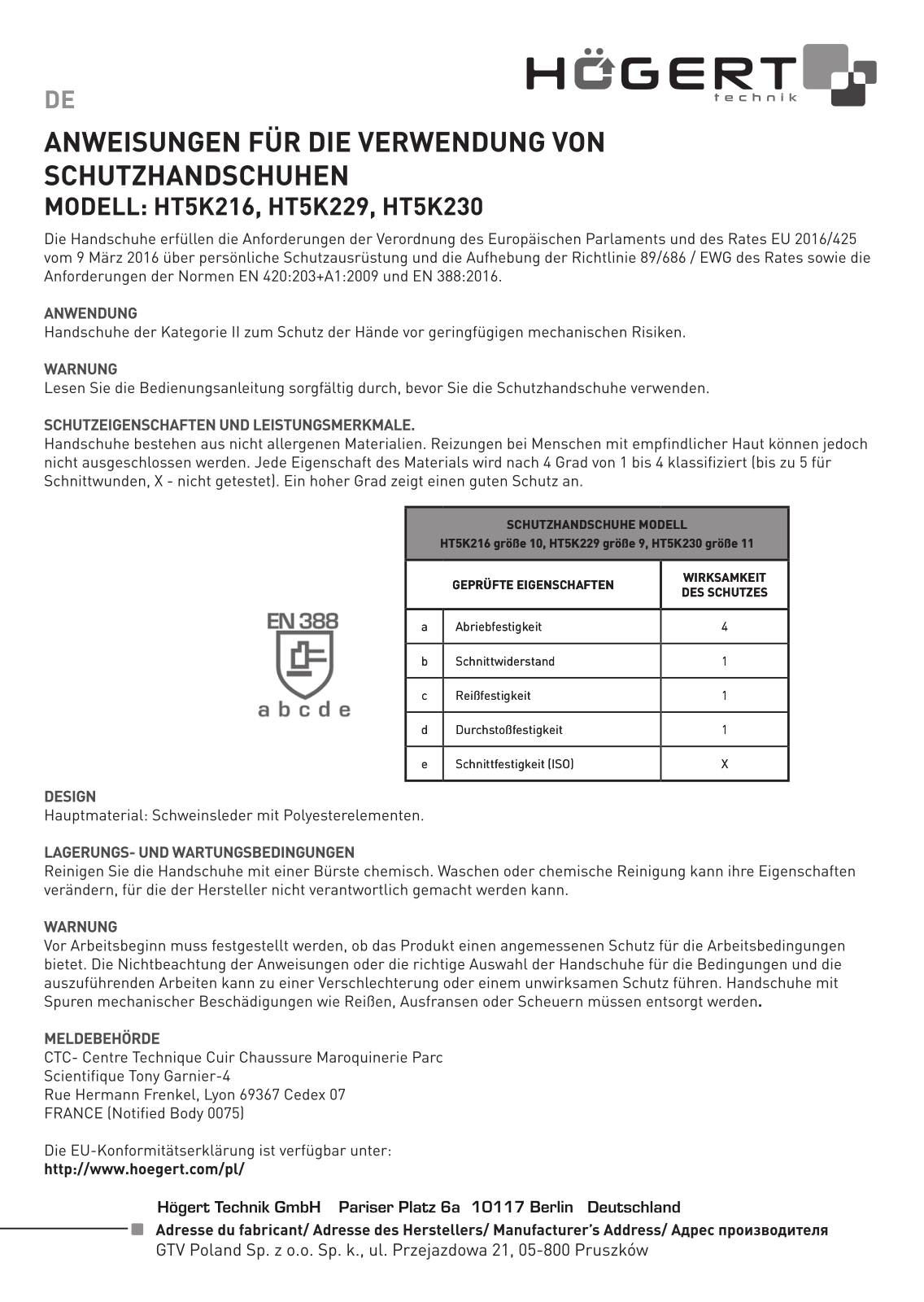 Hoegert HT5K229 User guide - ManualMachine.com
