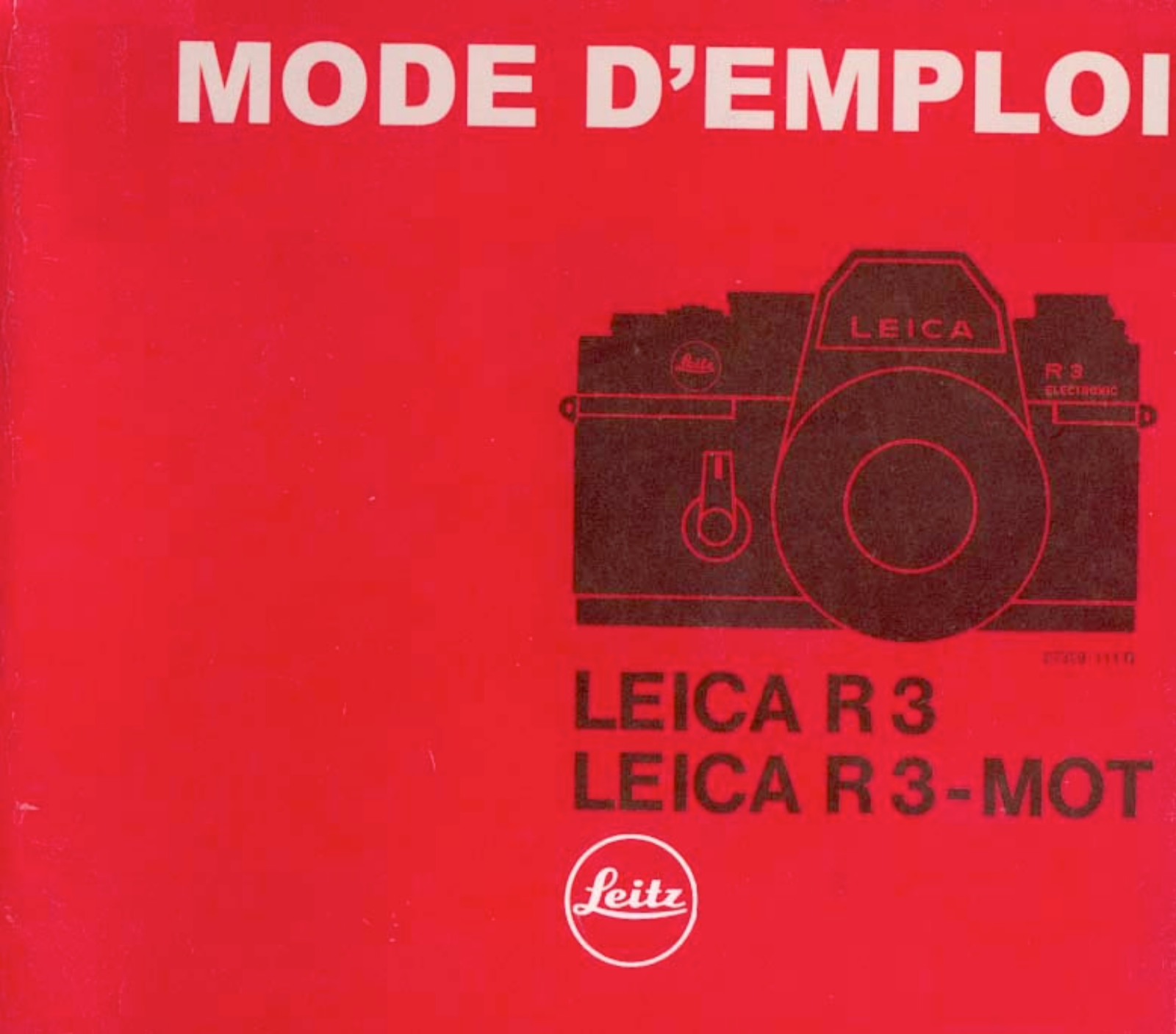 Leica R3 User Manual