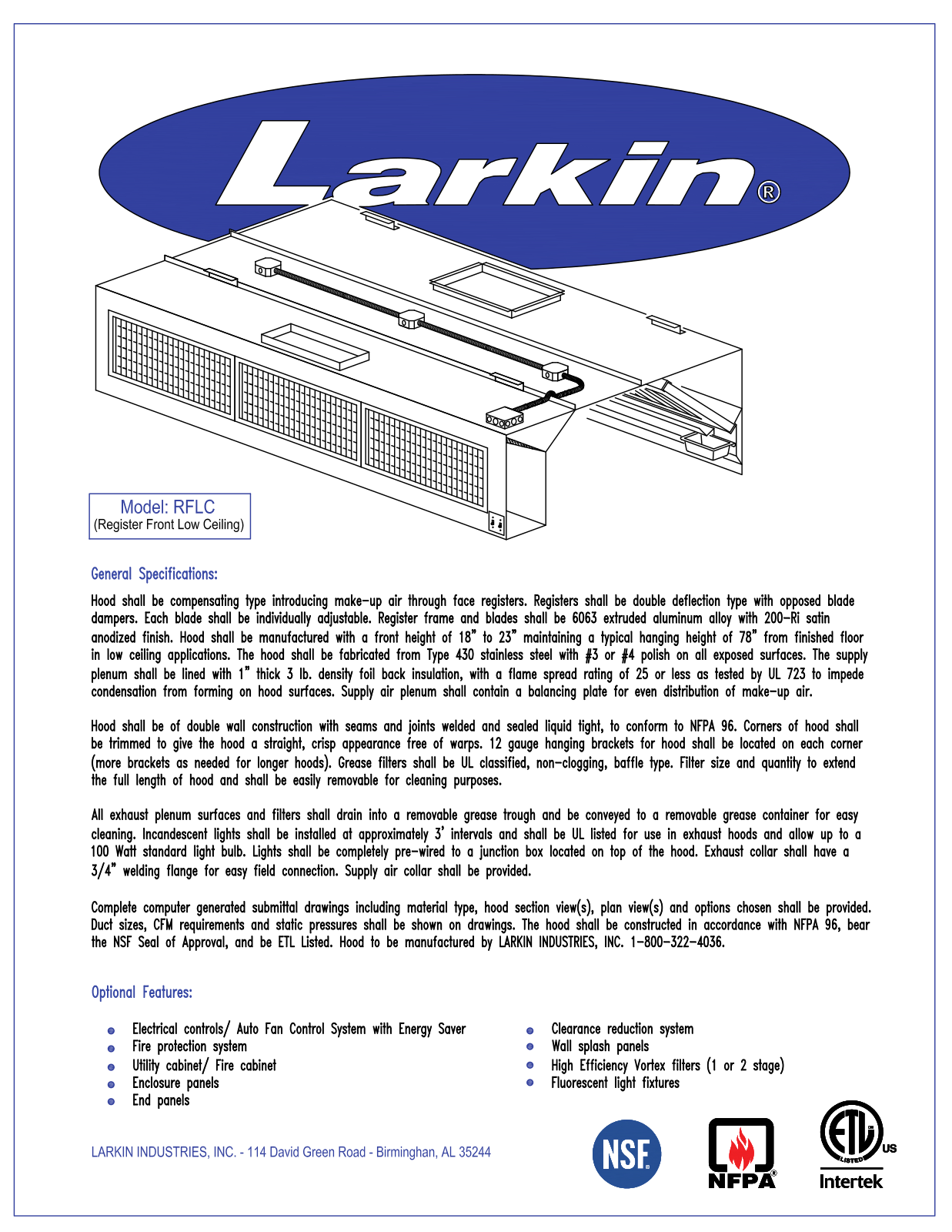 Larkin RFLC User Manual