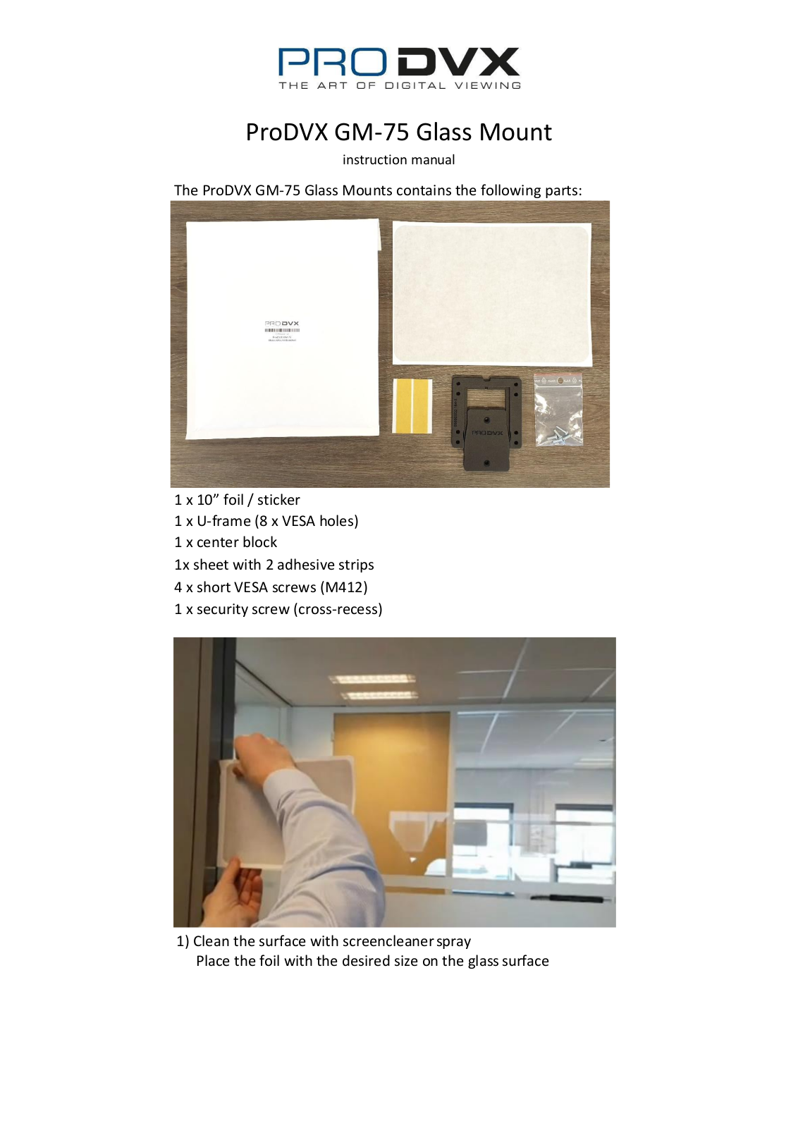 ProDVX GM-75 Instruction Manual - ManualMachine.com