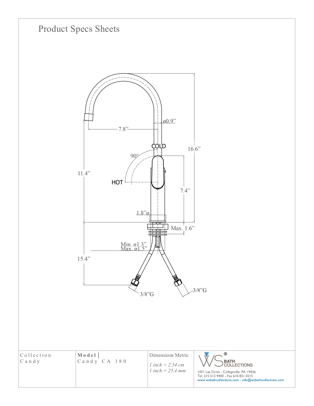 WS Bath Collections WSO3095 Specifications - ManualMachine.com