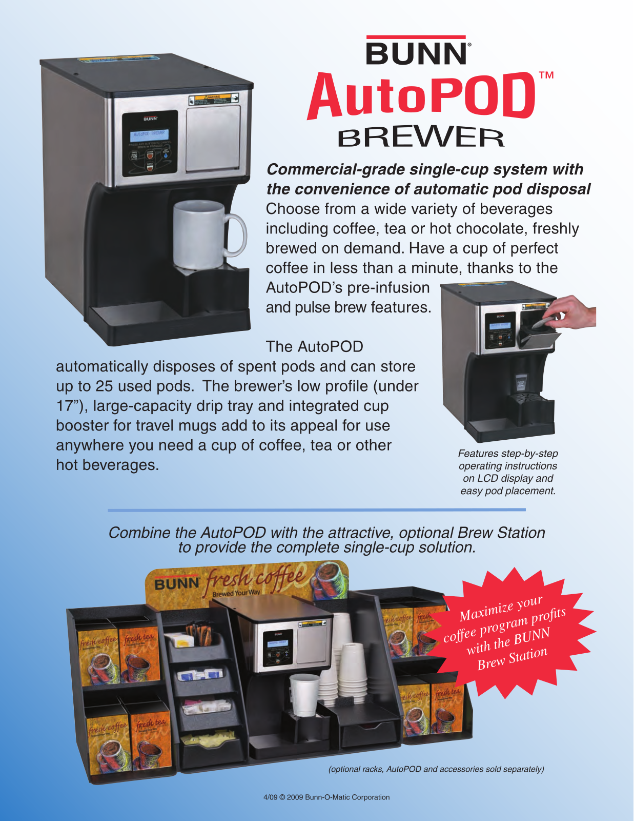 Bunn-O-Matic AutoPOD BREWER General Manual