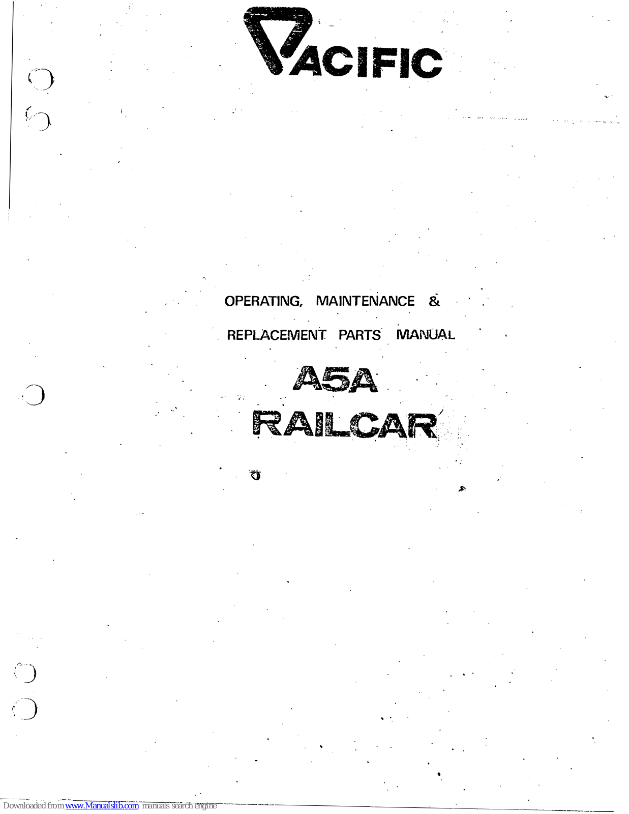 Pacific A5A Railcar Maintenance Manual