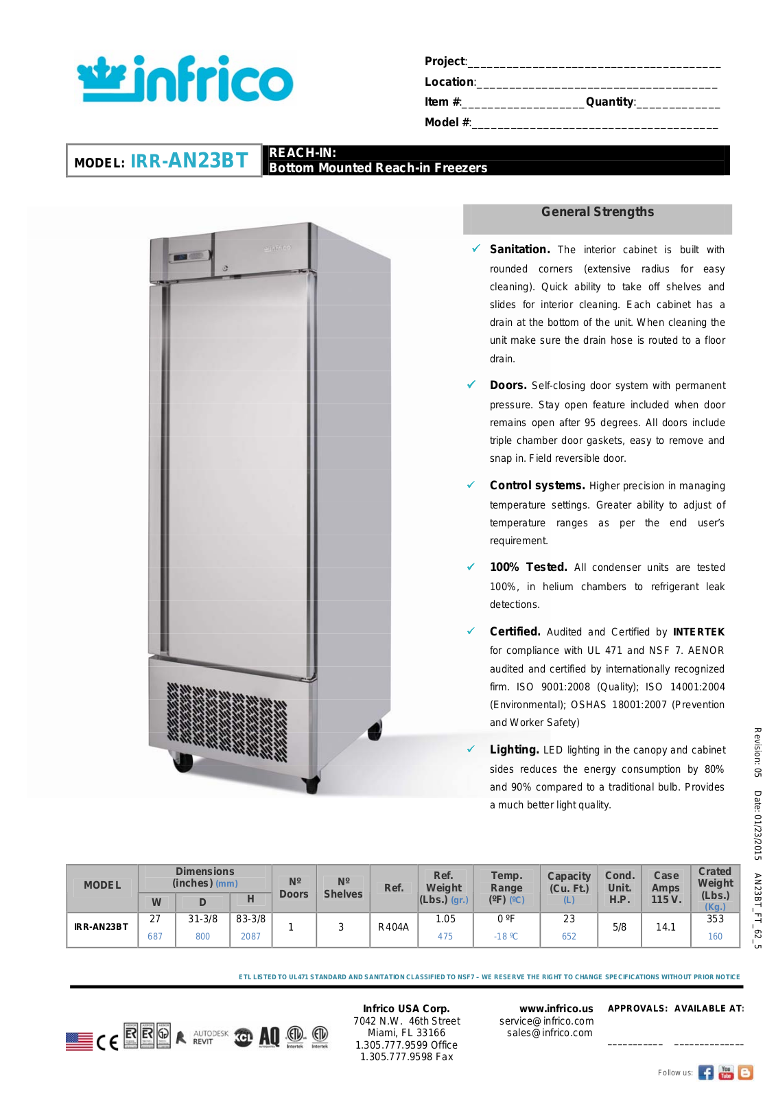 Infrico IRR-AN23BT User Manual