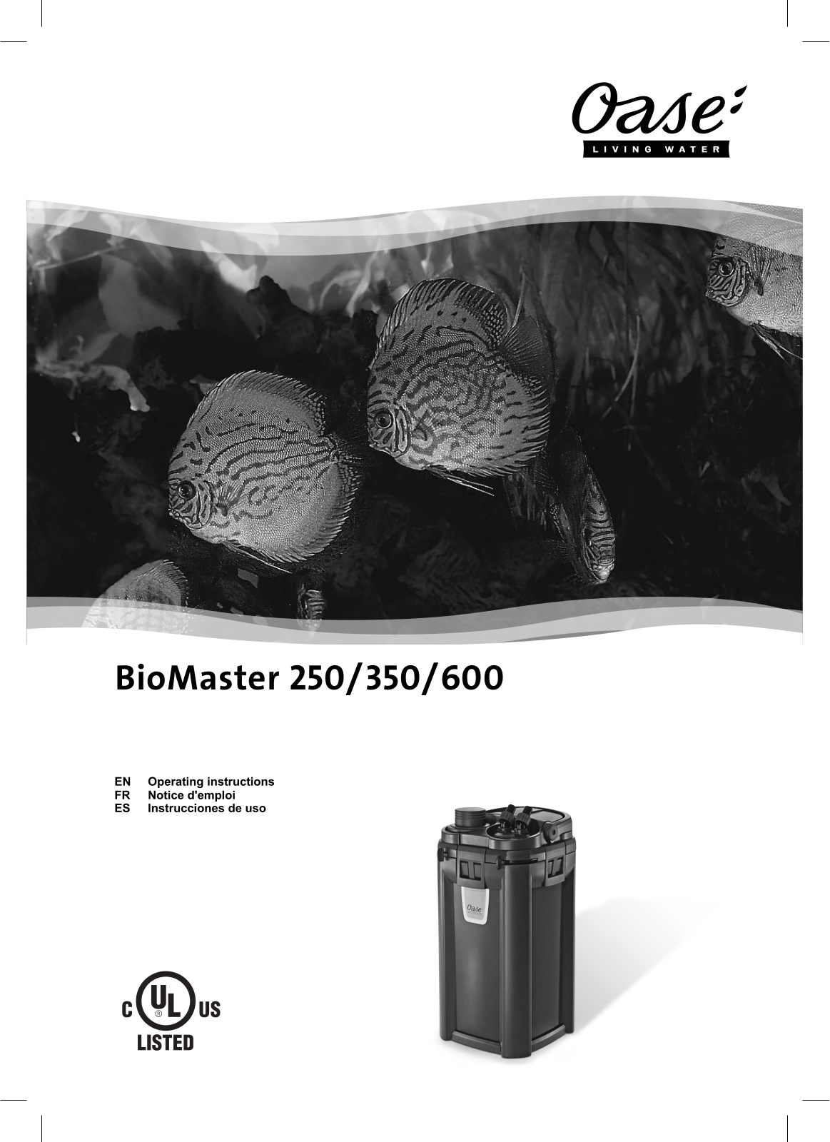 Oase BioMaster 250, BioMaster 350, BioMaster 600 Operating Instructions Manual