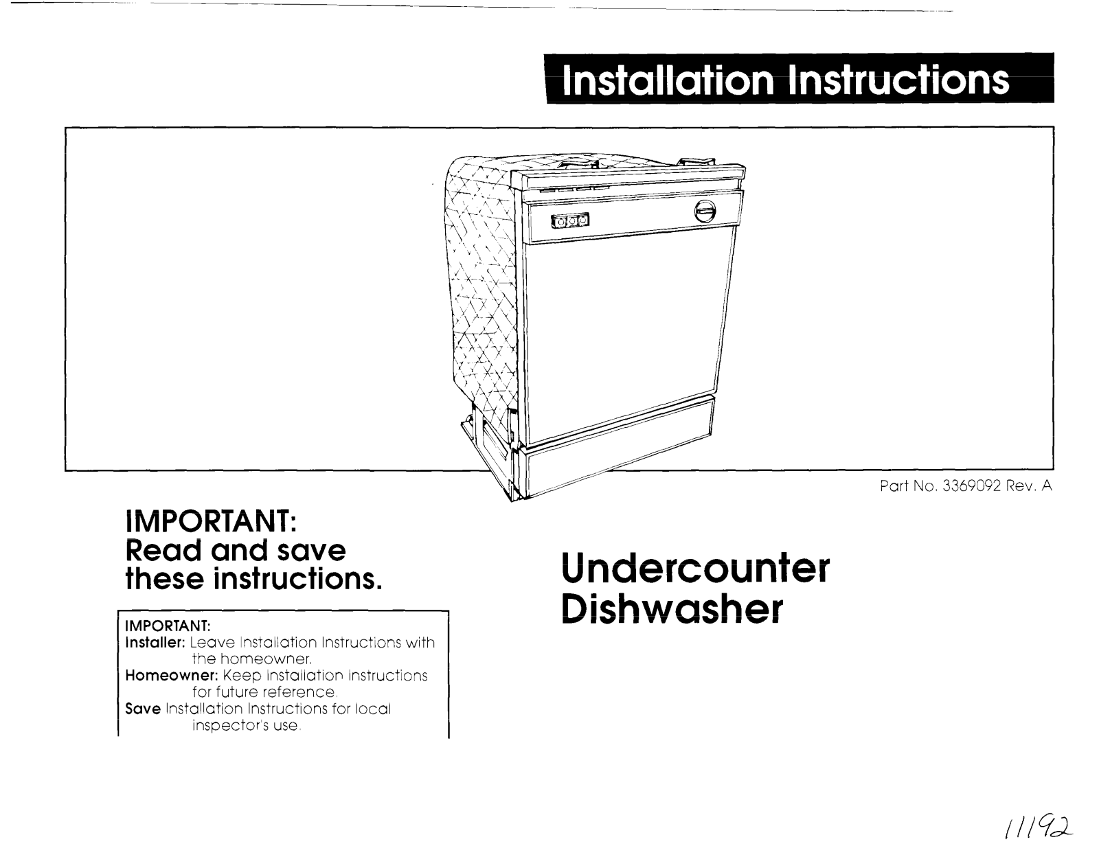 Whirlpool 3369092 User Manual - ManualMachine.com