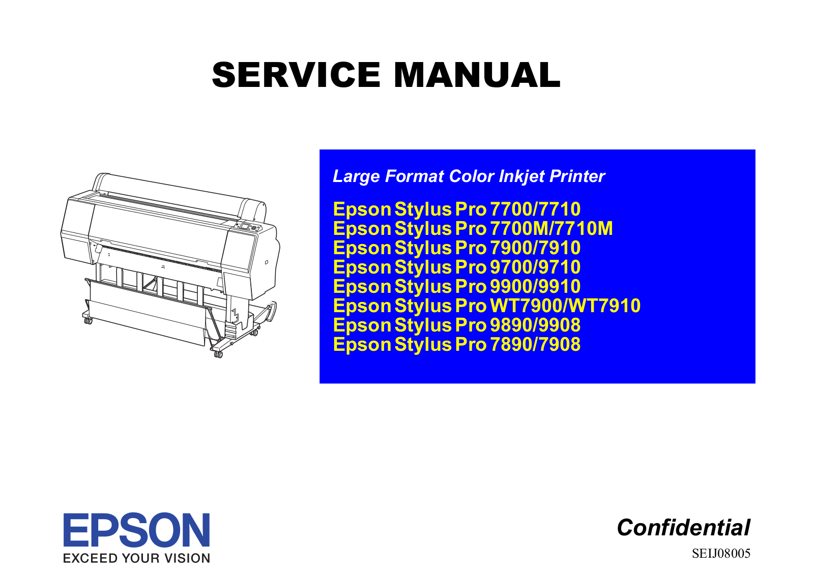 Epson 7700, 7900, 9700, 9900, 9890 Service Manual