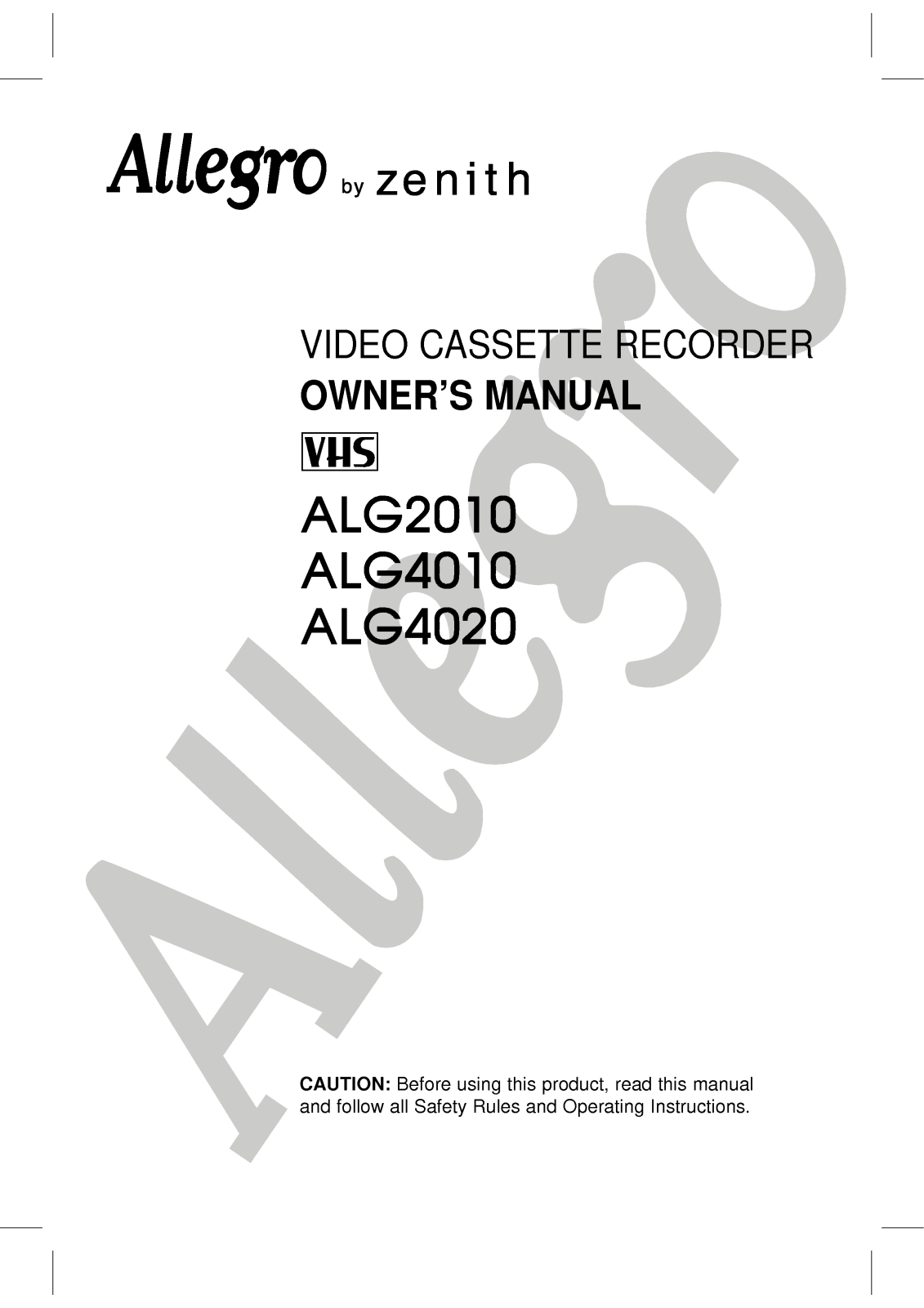 LG ALG2010, ALG4010 User Manual
